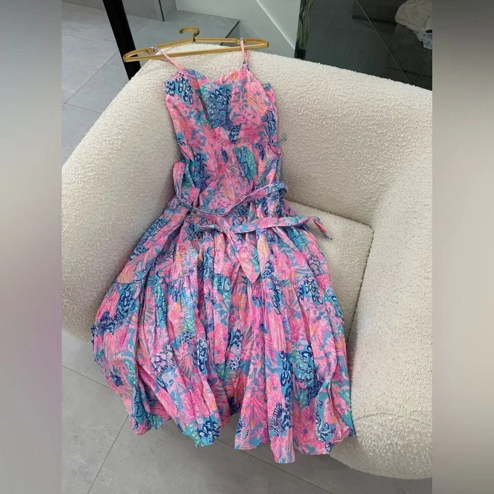 Lilly Pulitzer EDITH MIDI DRESS FITS S-M - Picture 5 of 8